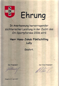 Ehrenurkunde 2006